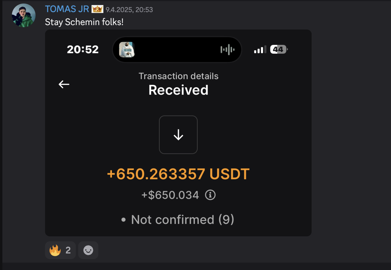TOMAS JR 650 USDT